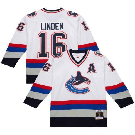 Trevor Linden Vancouver Canucks 2003-04 Power Play Jersey - White - Front View