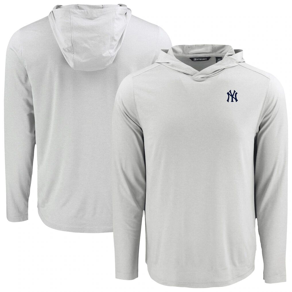 New York Yankees Cutter & Buck Coastline Epic Comfort Recycled Eco Hoodie Long Sleeve T-Shirt