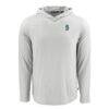 Seattle Mariners Cutter & Buck Coastline Epic Comfort Recycled Eco Hoodie Long Sleeve T-Shirt - Gray - Side View