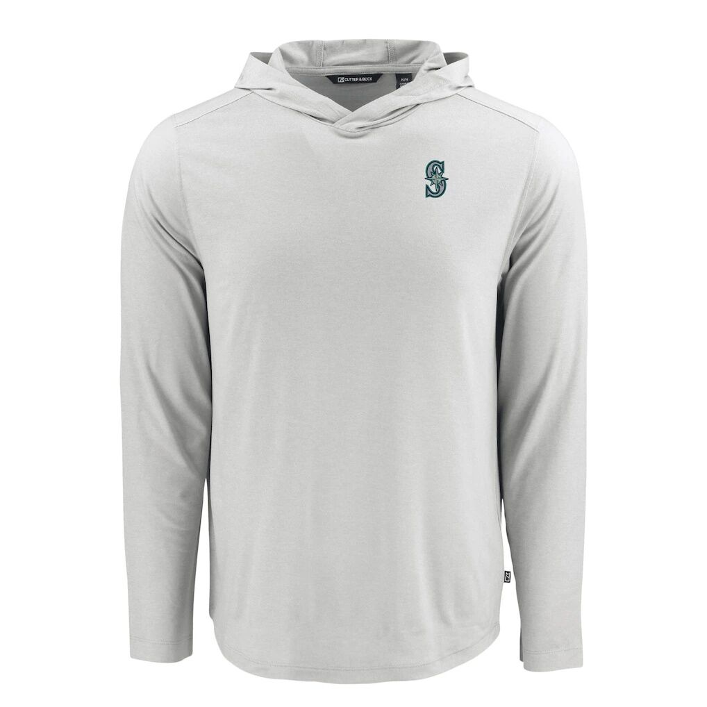 Seattle Mariners Cutter & Buck Coastline Epic Comfort Recycled Eco Hoodie Long Sleeve T-Shirt