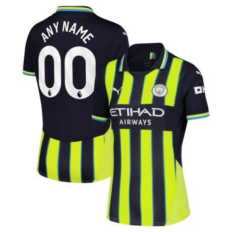 Manchester City Puma Women's 2024/25 Away Replica Custom Jersey - Navy - Front View