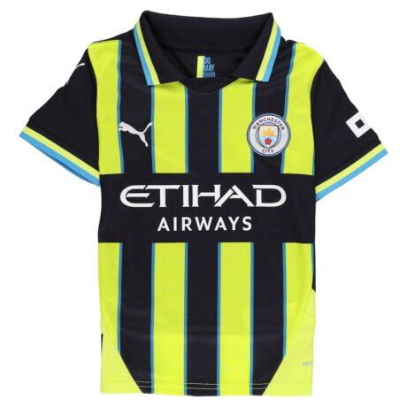 Manchester City Puma Youth 2024/25 Away Replica Custom Jersey - Navy - Front View