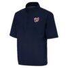 Washington Nationals Antigua Brisk Quarter-Zip Wind Shirt - Navy - Front View