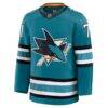 Macklin Celebrini San Jose Sharks Fashion7 Home Premium Jersey - Teal - Side View