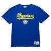 Golden State Warriors Mitchell & Ness Hardwood Classics Felt Applique Slub T-Shirt - - Side View