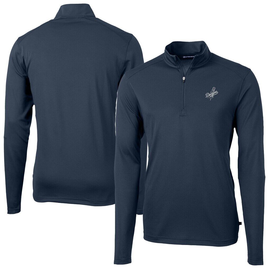 Los Angeles Dodgers Cutter & Buck Virtue Eco Pique Quarter-Zip Jacket