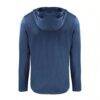 New York Yankees Cutter & Buck Coastline Epic Comfort Eco Recycled Hoodie T-Shirt - Navy - Detail View