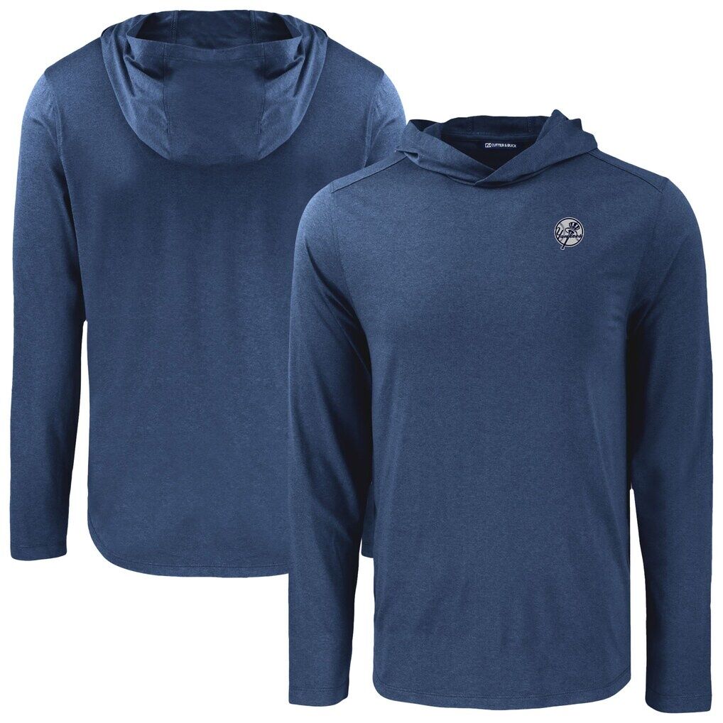 New York Yankees Cutter & Buck Coastline Epic Comfort Eco Recycled Hoodie T-Shirt