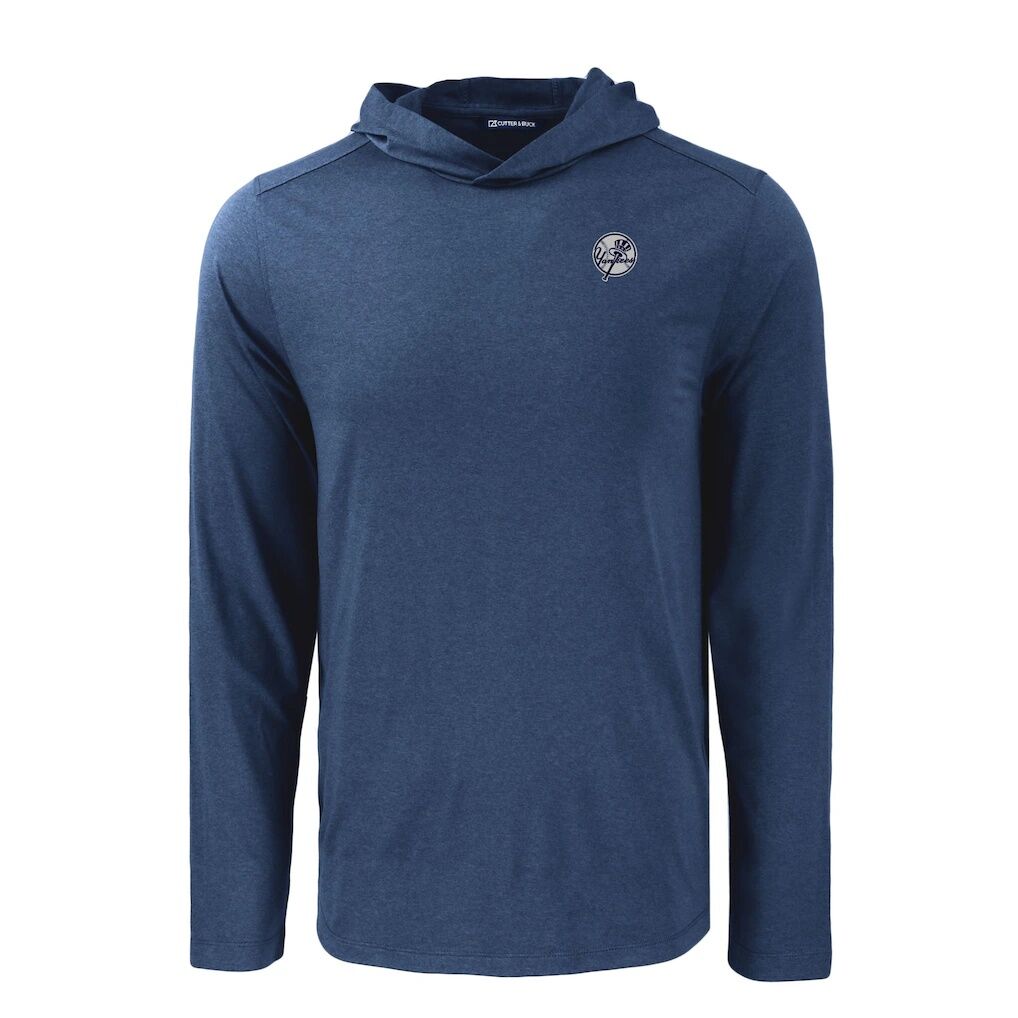 New York Yankees Cutter & Buck Coastline Epic Comfort Eco Recycled Hoodie T-Shirt