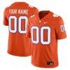 Clemson Tigers Nike Custom Football Game Jersey - Orange - Front View
