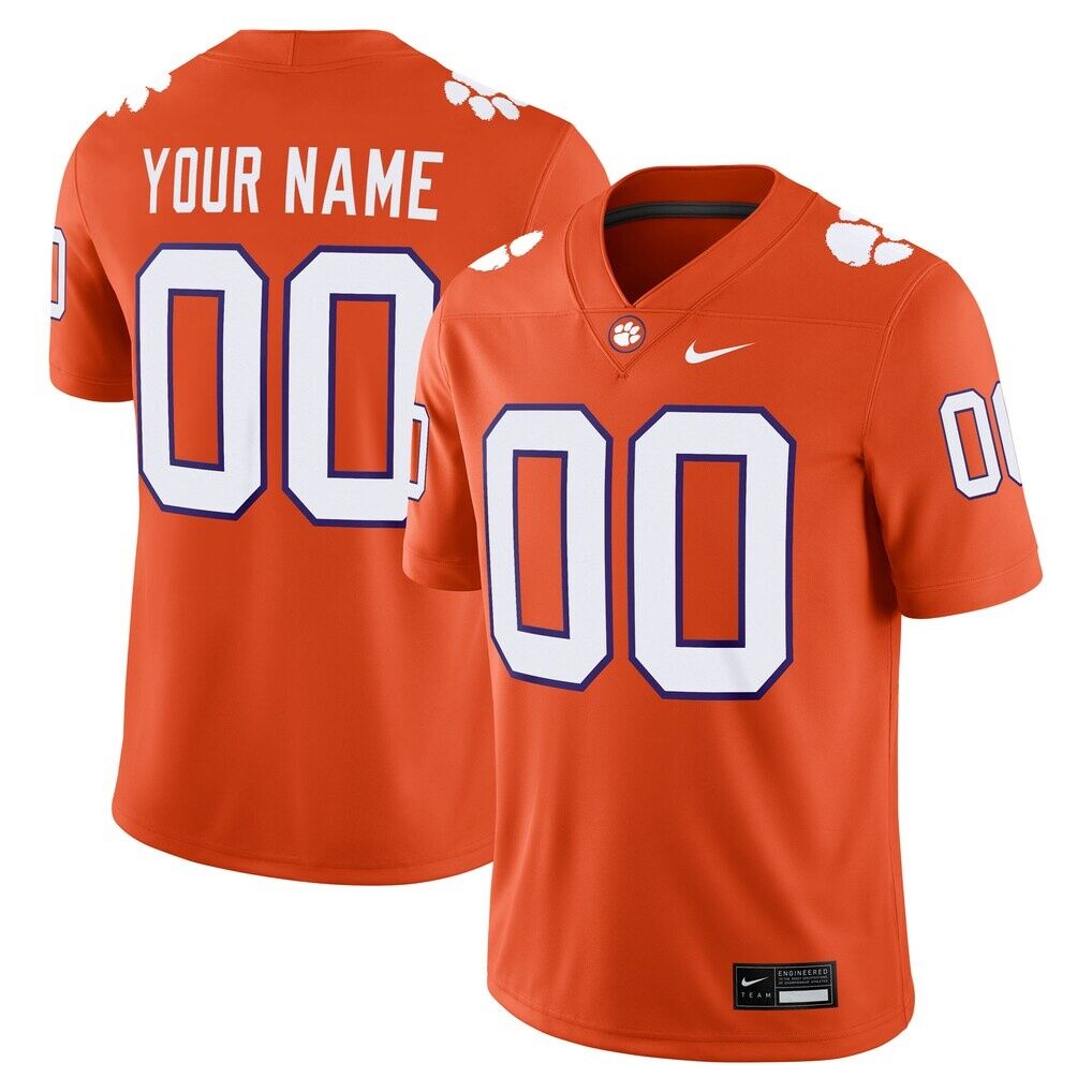 Clemson Tigers Nike Custom Football Game Jersey