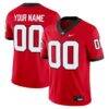 Georgia Bulldogs Nike Custom Football Game Jersey - Red - Front View