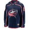 Adam Fantilli Columbus Blue Jackets Fashion7 Home Premier Breakaway Player Jersey - Navy - Side View