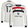 Alejandro Garnacho Manchester United adidas Originals 2024/25 Third Replica Long Sleeve Jersey - Cream - Front View