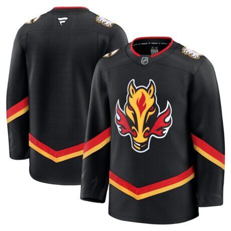 Calgary Flames Fashion7 Alternate Premium Jersey - Black - Front View