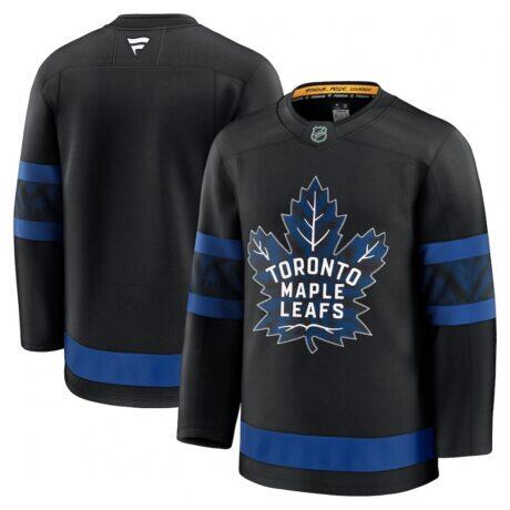 Toronto Maple Leafs Fashion7 Alternate Premium Jersey - Black - Front View