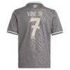 Vini Jr. Real Madrid adidas Originals Youth 2024/25 Third Replica Player Jersey - Charcoal - Detail View