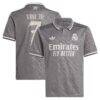 Vini Jr. Real Madrid adidas Originals Youth 2024/25 Third Replica Player Jersey - Charcoal - Front View