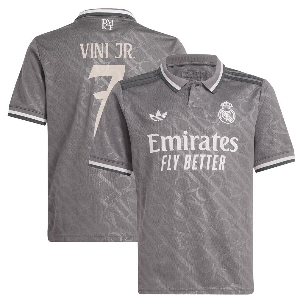 Vini Jr. Real Madrid adidas Originals Youth 2024/25 Third Replica Player Jersey