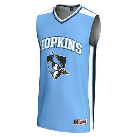 Johns Hopkins Blue Jays GameDay Greats Youth Spirit Basketball Jersey - - Side View