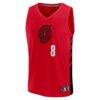 Deni Avdija Portland Trail Blazers Fashion7 Fast Break Player Jersey - Red - Side View