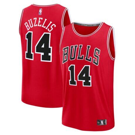Matas Buzelis Chicago Bulls Fanatics Fast Break Replica Player Jersey - Red - Front View