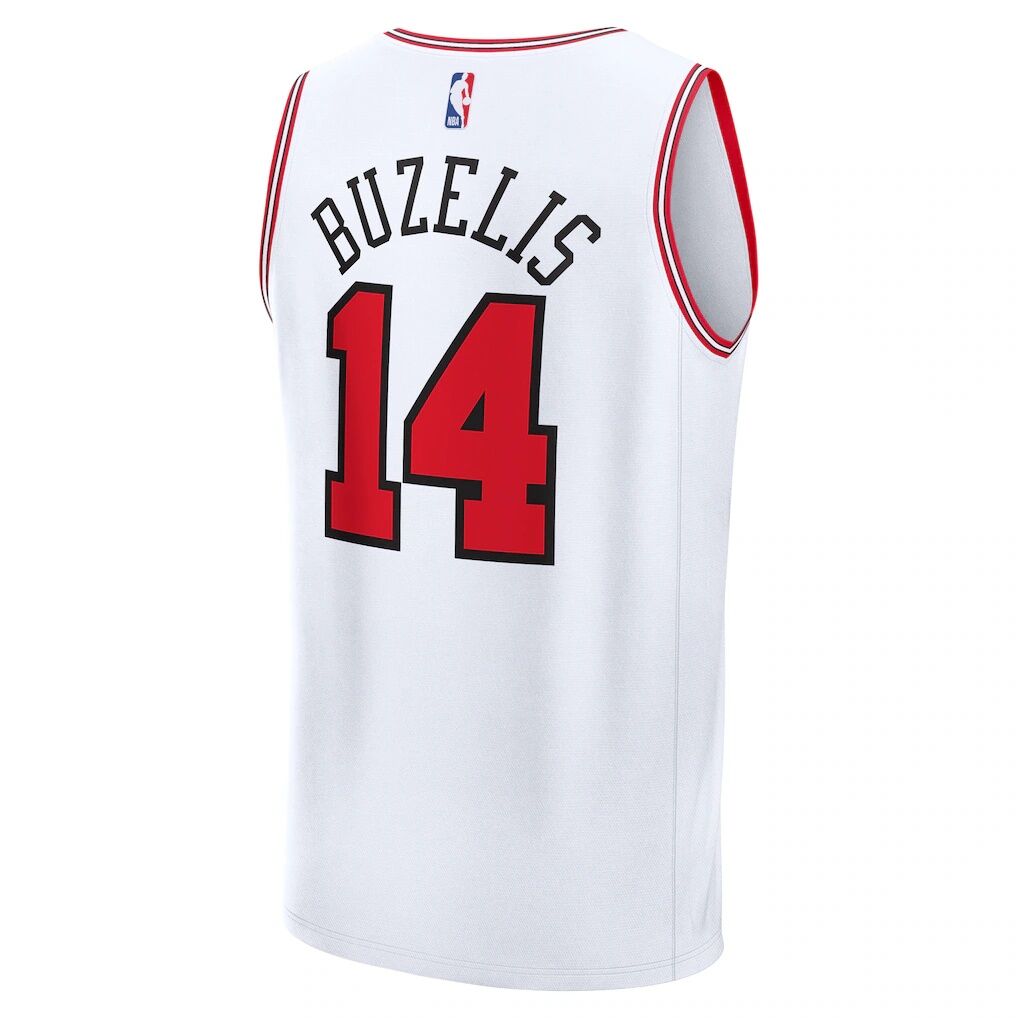 Matas Buzelis Chicago Bulls Fanatics Youth Fast Break Replica Player Jersey – Association – White Edition