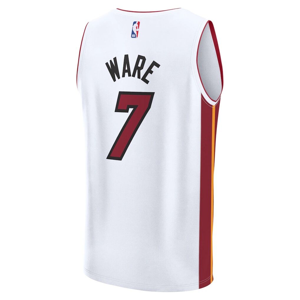 Kel'el Ware Miami Heat Fashion7 Youth Fast Break Replica Player Jersey - Association - White Edition