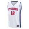 Tobias Harris Detroit Pistons Fashion7 Fast Break Replica Player Jersey - White - Side View