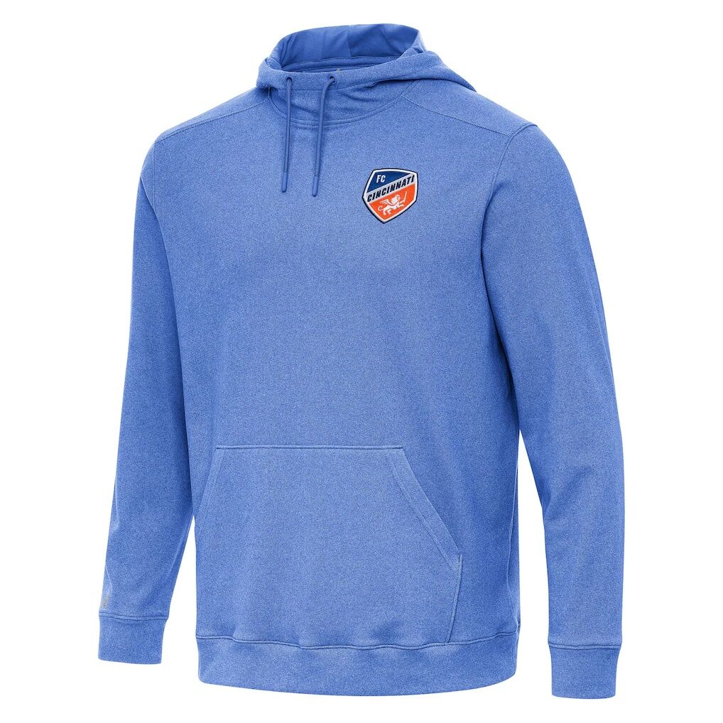 FC Cincinnati Antigua Cloud Pullover Hoodie - Heather Blue