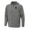 Austin FC Antigua Effortless Full-Zip Hoodie - Heather Black - black - front view
