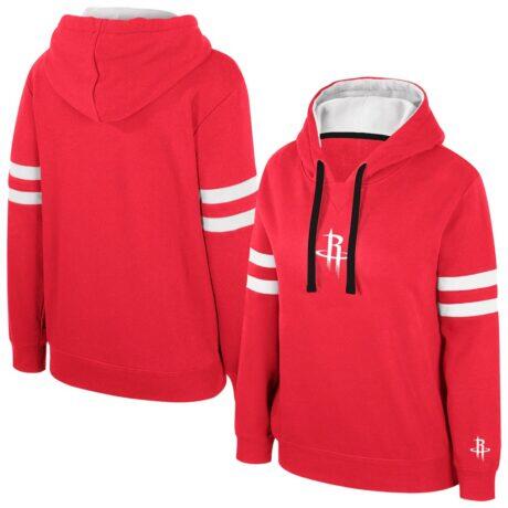 Houston Rockets Stadium Essentials Women's Road Game Pullover Hoodie - Red - Front View