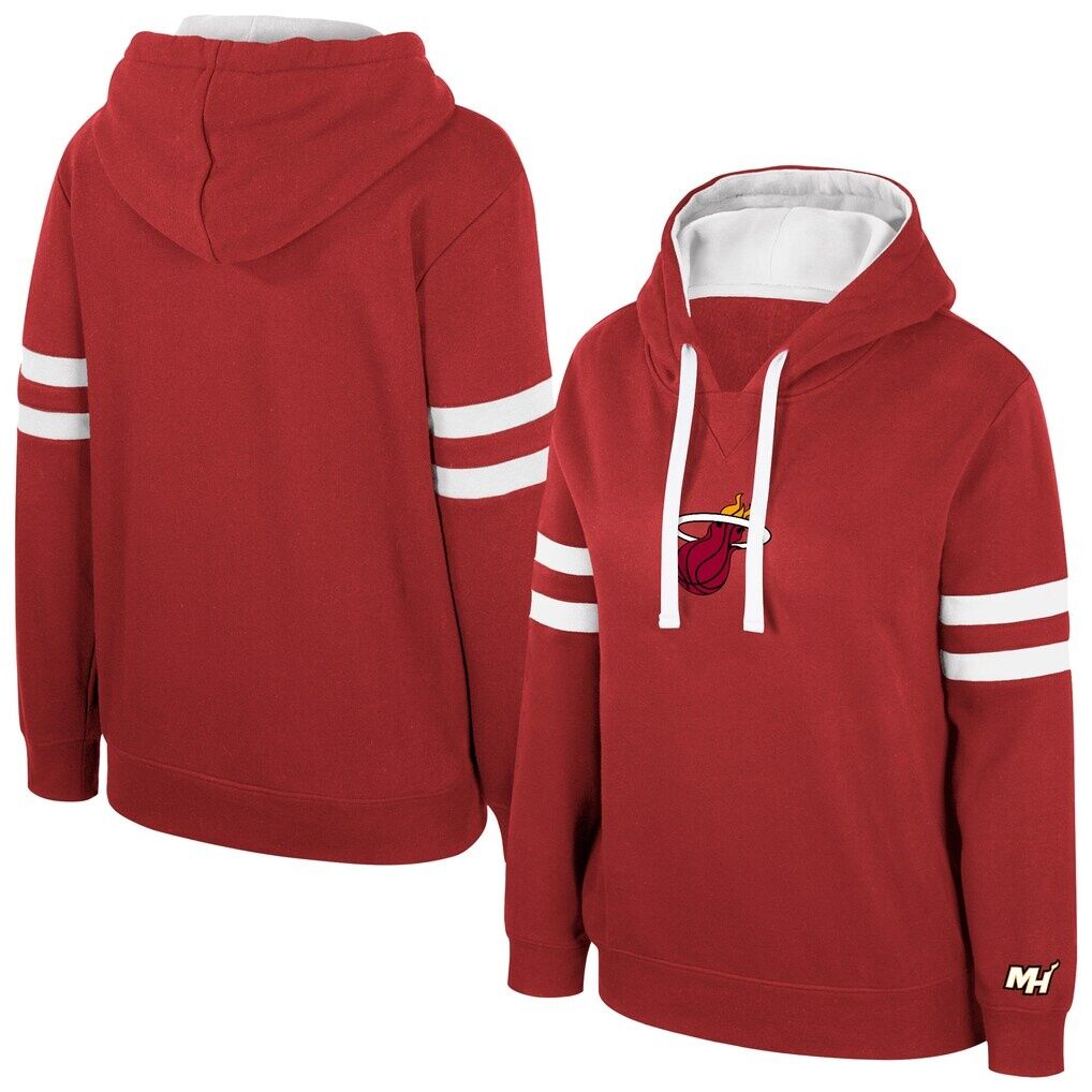 Miami Heat Stadium Essentials Women's Road Game Pullover Hoodie - Dark Red