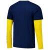 Indiana Pacers Stadium Essentials Unisex Spectator Twofer Long Sleeve T-Shirt - Navy - Detail View