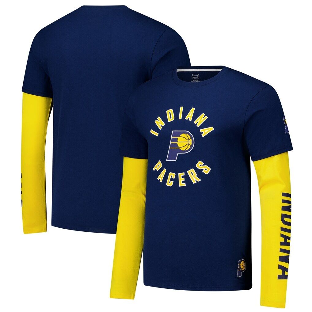 Indiana Pacers Stadium Essentials Unisex Spectator Twofer Long Sleeve  T-Shirt
