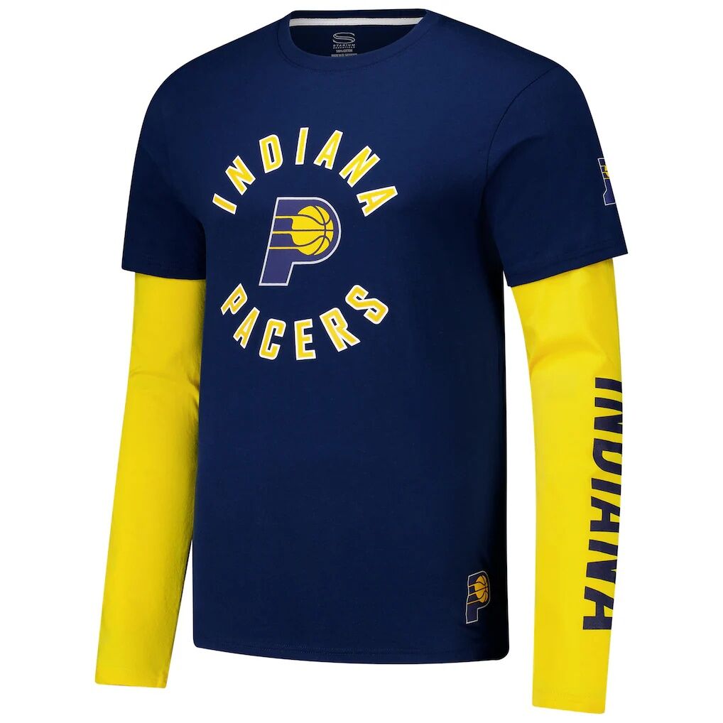 Indiana Pacers Stadium Essentials Unisex Spectator Twofer Long Sleeve  T-Shirt