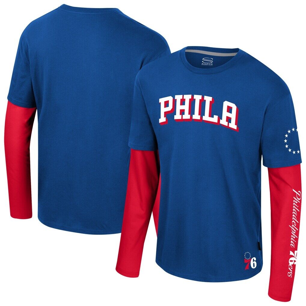 Philadelphia 76ers Stadium Essentials Unisex Spectator 2fer Long Sleeve  T-Shirt – Royal