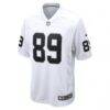Brock Bowers Las Vegas Raiders Nike Game Jersey - White - Side View