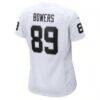 Brock Bowers Las Vegas Raiders Nike Women's Game Jersey - White - Detail View