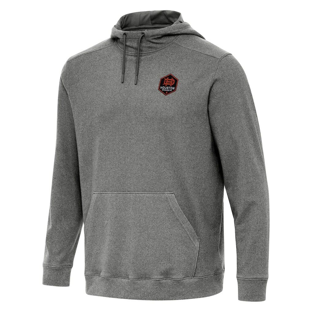 Houston Dynamo FC Antigua Cloud Pullover Hoodie - Heather Black