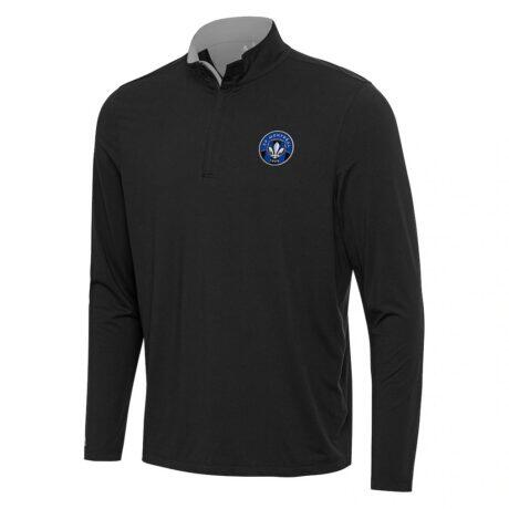 CF Montreal Antigua Content Quarter-Zip Jacket - Black - Front View
