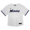Miami Marlins Nike Youth Home Game Jersey - White - Side View