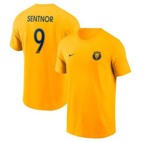 Ally Sentnor Utah Royals Nike Core Crew Neck T-Shirt - Gold - Front View