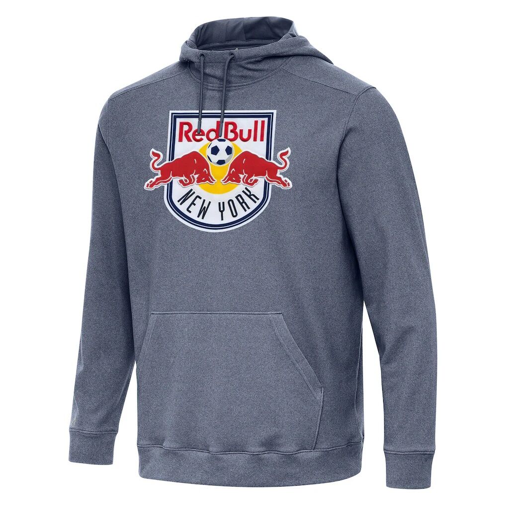 New York Red Bulls Antigua Cloud Pullover Hoodie -  Heather Navy