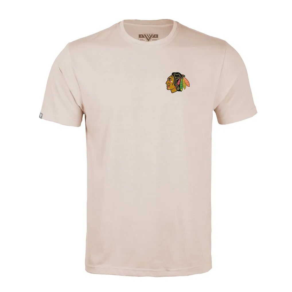 Chicago Blackhawks Levelwear Richmond Stained Glass T-Shirt - Khaki