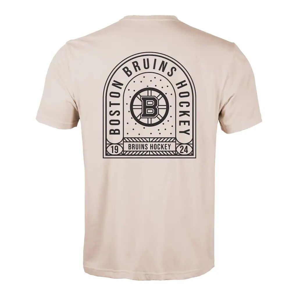 Boston Bruins Levelwear Richmond Stained Glass T-Shirt - Khaki