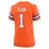 Jason Elam Denver Broncos Nike Women's Mile High Collection 1977 Throwback Retired Player Game Jersey - Orange - Detail View