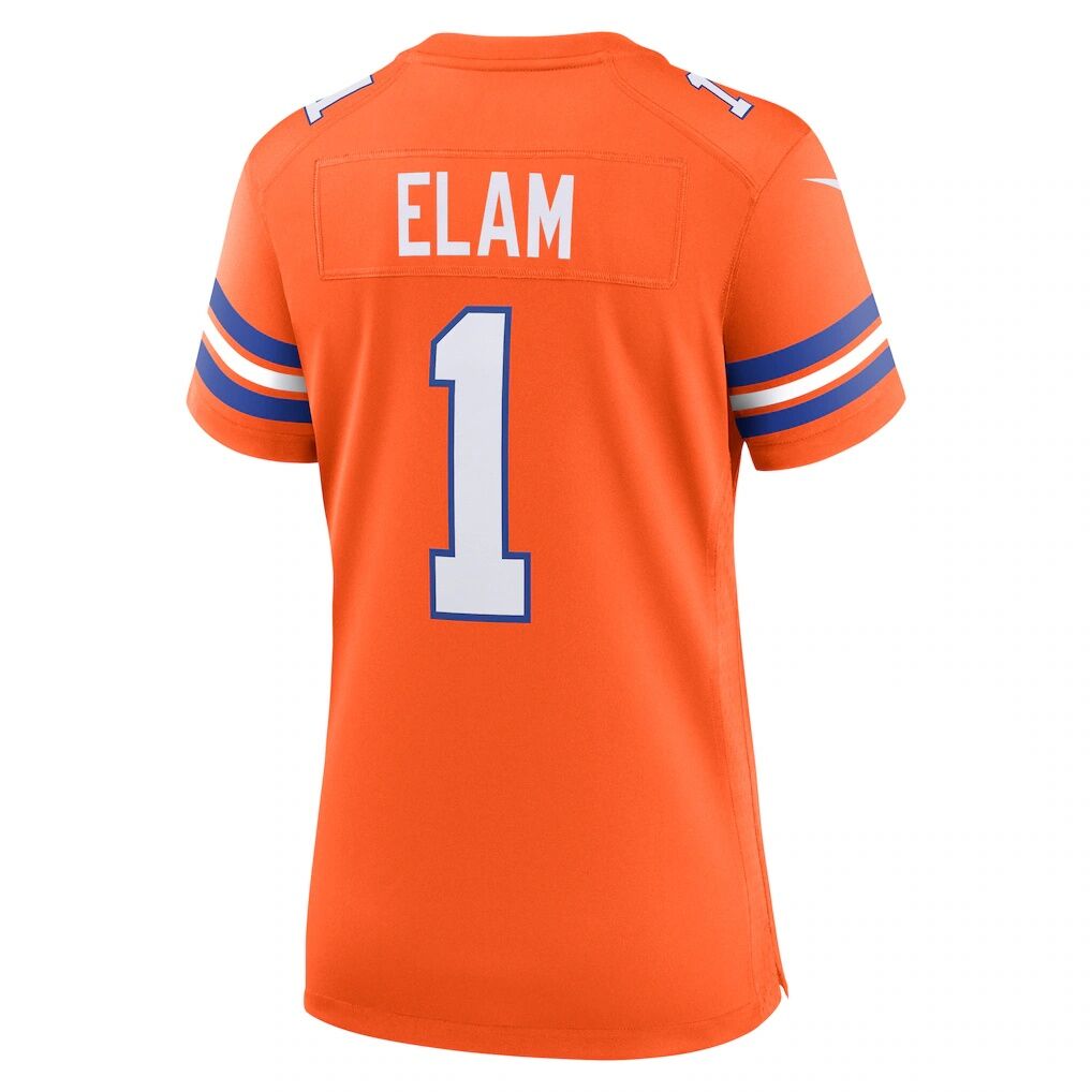 Jason Elam Denver Broncos Nike Women's Mile High Collection 1977 Throwback Retired Player Game Jersey