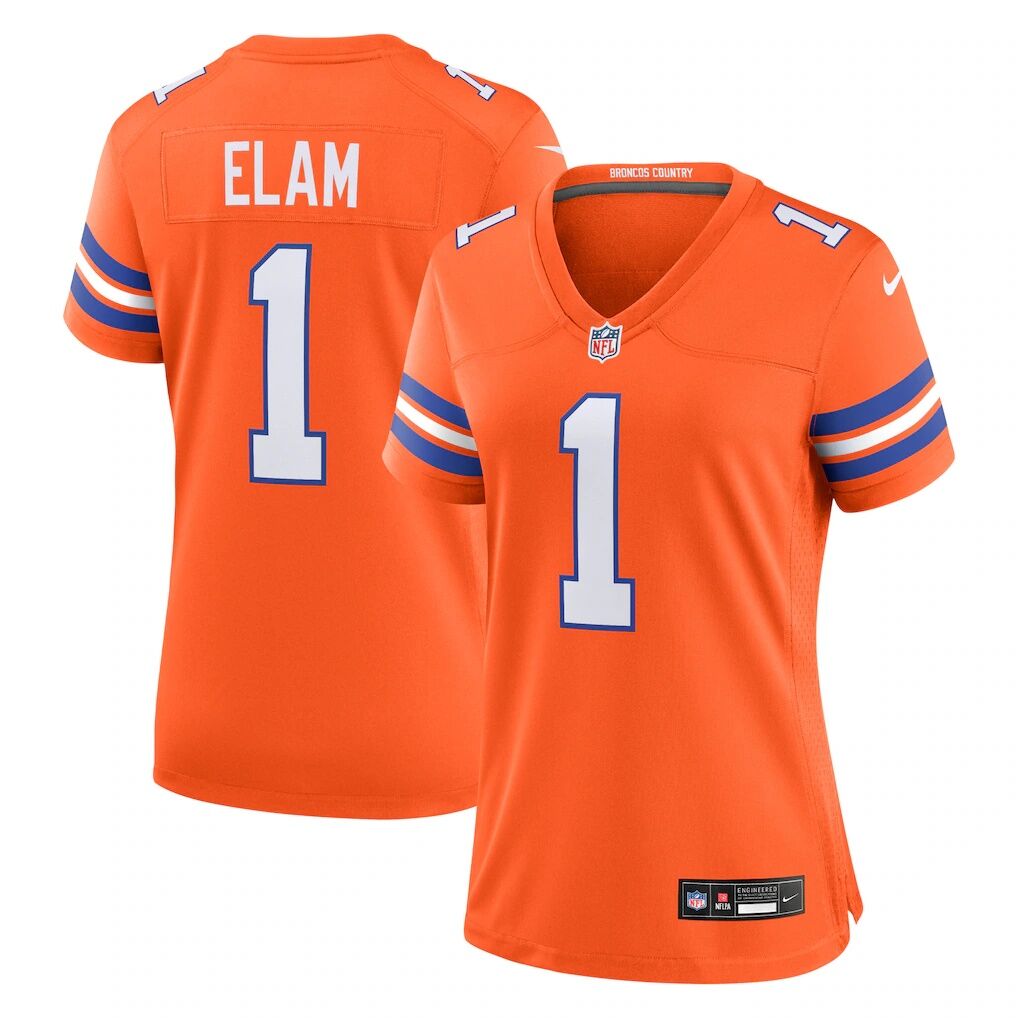 Jason Elam Denver Broncos Nike Women's Mile High Collection 1977 Throwback Retired Player Game Jersey