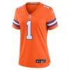 Jason Elam Denver Broncos Nike Women's Mile High Collection 1977 Throwback Retired Player Game Jersey - Orange - Side View